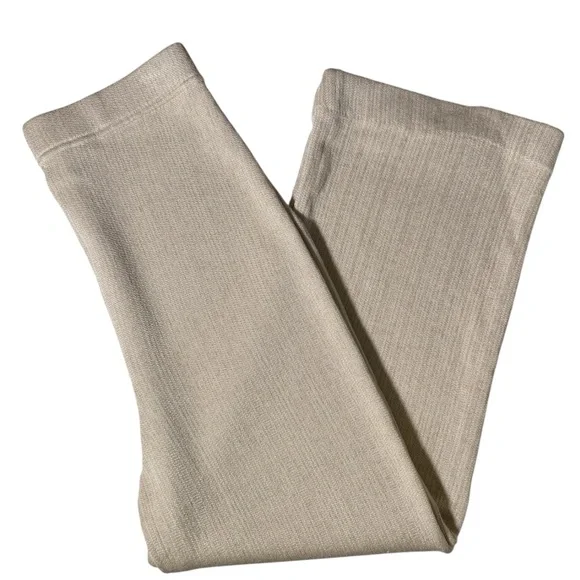 St John Collection Knit Wide Leg Pants 6 Beige Soft Luxury Lounge Old Money - Picture 3 of 9